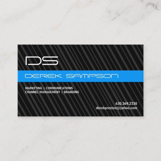 Säubern Sie Linien:: Monogramm-Visitenkarte Visitenkarte (Vorderseite)