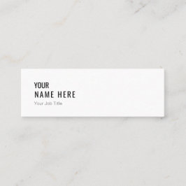 Säubern Sie Minimalistische moderne weiße Mini Visitenkarte