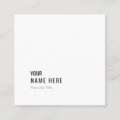 Säubern Sie Minimalistische moderne weißes Quadratische Visitenkarte (Vorderseite)