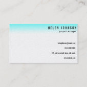 Säubern Sie moderne Aqua- und Pinksteigung Visitenkarte (Rückseite)