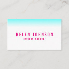 Säubern Sie moderne Aqua- und Pinksteigung Visitenkarte