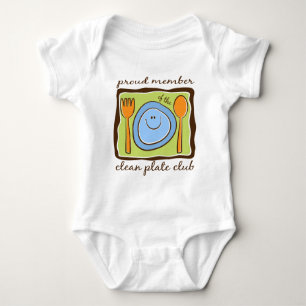 Säubern Sie Platten-Verein-Bio T-Shirt Baby Strampler