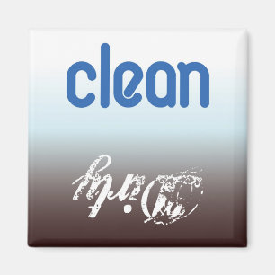 säubern Sie,/schmutzige Spülmaschine,/Wäscherei Magnet