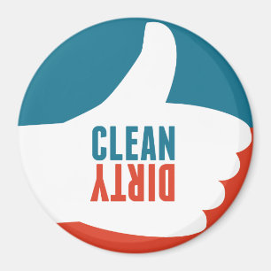 Säubern Sie schmutzige Spülmaschinen-Magnet-Daum Magnet