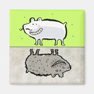 säubern Sie,/schmutzige Tiere (Spülmaschine) Magnet