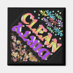 Säubern Sie schmutzigen Spülmaschinenmagneten Magnet