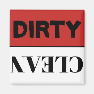 Säubern Sie schmutzigen Spülmaschinenmagneten Magnet