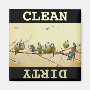 Säubern Sie,/schmutziger Spülmaschinen-Magnet Magnet