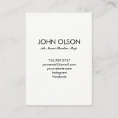 Säubern Sie Schnitt-Friseur-Visitenkarte Visitenkarte (Rückseite)