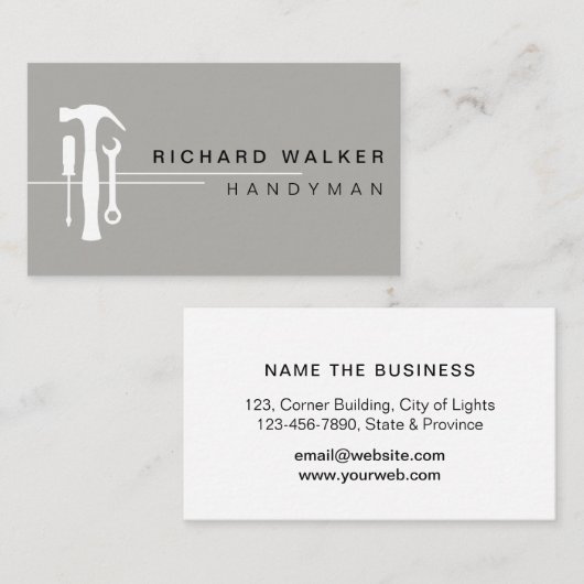 Säubern Sie Visitenkarte (Vorne/Hinten)