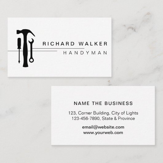 Säubern Sie Visitenkarte (Vorne/Hinten)