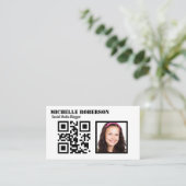 Säubern Sie weißes Foto und kodieren Sie Visitenkarte (Stehend Vorderseite)