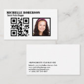 Säubern Sie weißes Foto und kodieren Sie Visitenkarte (Vorne/Hinten)