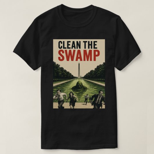 SÄUBERT DEN SUMPF T-Shirt (Design vorne)