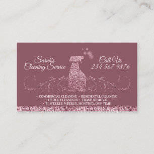 Säuberung der Magd Janitorial funkeln Schwung Visitenkarte