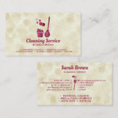 Säuberung der Magd Janitorial funkelnd Pink Gold Visitenkarte (Vorne/Hinten)