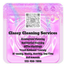 Säuberung der Tropfen des Dienstmädchens QRCode-Lo