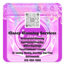 Säuberung der Tropfen des Dienstmädchens QRCode-Lo