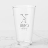 Säuberung von Trauzeuge mit Manly Monogram Typogra Glas (Rückseite)