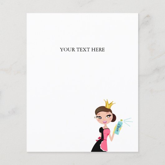 Säuberungsassistent Brünetter Charakter Krone Flyer (Hinten)