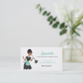 Säuberungsassistentin Frau des Farbfederführers Visitenkarte (Stehend Vorderseite)