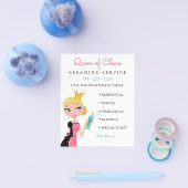 Säuberungsdienst Blonde Charakter Kronenzeichen Fl Flyer (Einzeln)