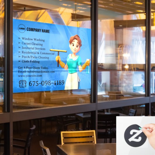 Säuberungsfenster Fensteraufkleber (Restaurantfenster)