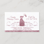 Säuberungsjungfrau Janitorial funkelnd pink Visitenkarte (Vorderseite)