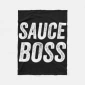 Sauce Boss Chef Bbq Cook Food Humorousa  Fleecedecke (Vorderseite)