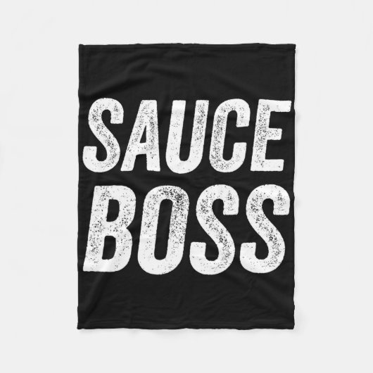 Sauce Boss Chef Bbq Cook Food Humorousa Fleecedecke (Vorderseite)