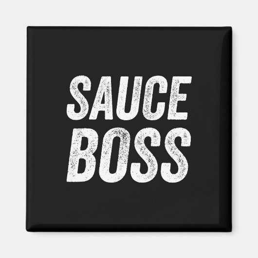 Sauce Boss Chef Bbq Cook Food Humorousa  Magnet (Vorne)