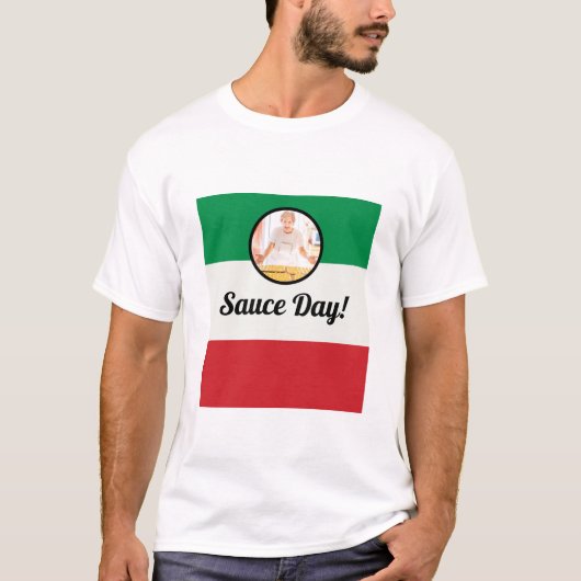 Sauce Day Italienische Flagge Herz Nonna Custom Fo T-Shirt (Vorderseite)