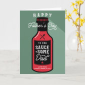 Sauce-irgendwas Vater! Happy Vatertag GRILLEN Flas Karte (Gelbe Blume)