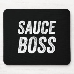 Saucenboss Chef BBQ Koch Essen Humorvoll Mousepad