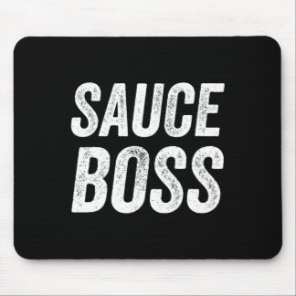 Saucenboss Chef BBQ Koch Essen Humorvoll Mousepad