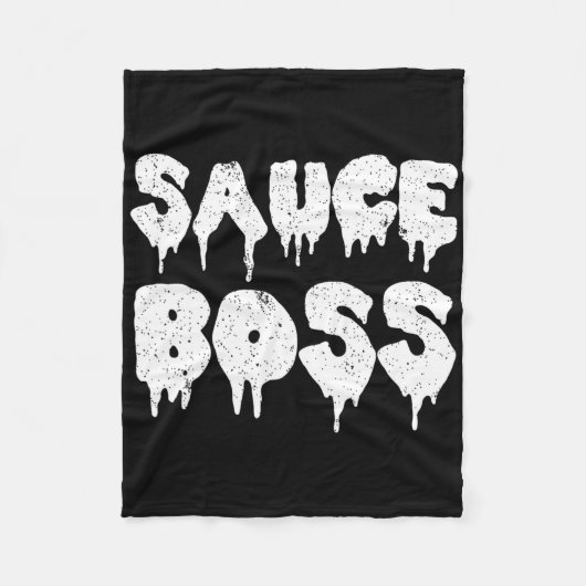 Saucenchef BBQ Koch Essen Humorvoll Fleecedecke (Vorderseite)