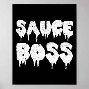 Saucenchef BBQ Koch Essen Humorvoll Poster