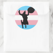 Saucer Girl Runder Aufkleber (Tasche)