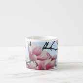 Saucer-Magnolien-Tulpe-Baum-Rosa-Weiß-Blumen Espressotasse (Vorderseite)