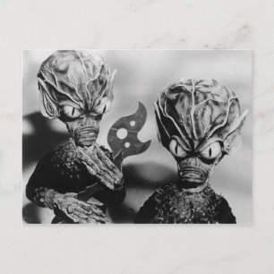 SAUCER MEN POSTCARD POSTKARTE