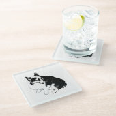 Saucer Sentinel Glasuntersetzer (Schrägansicht)