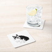 Saucer Sentinel Rechteckiger Pappuntersetzer (Vor Ort)