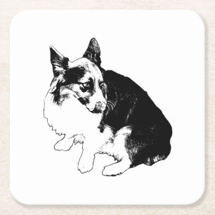 Saucer Sentinel Rechteckiger Pappuntersetzer