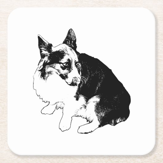 Saucer Sentinel Rechteckiger Pappuntersetzer (Vorderseite)