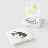 Saucer Sentinel Steinuntersetzer (Seitenansicht)