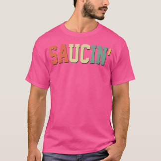 Saucin Urban Hip Hop Rap Shirt Retro Colors 70er