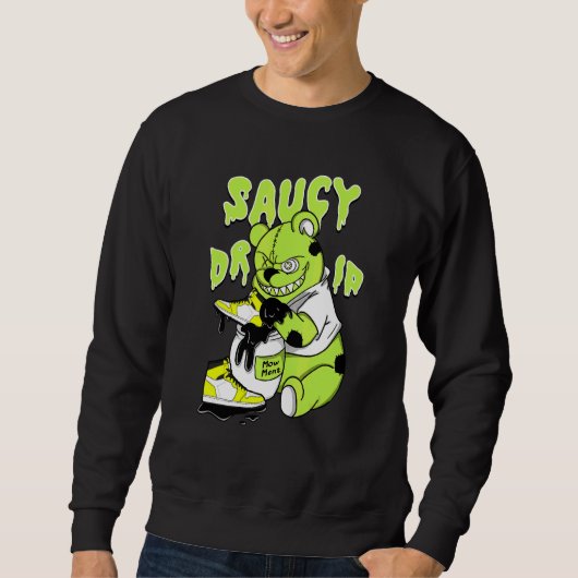 Saucy Drip Retro High Og Visionaire Volt 1s Matchi Sweatshirt (Vorderseite)