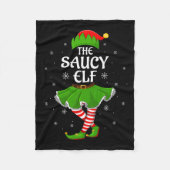 Saucy Elf Christmas Family Girls Women Elf Squad X Fleecedecke (Vorderseite)