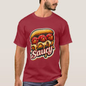 SAUCY MEATBALL SANDWICH 5 T-Shirt (Vorderseite)