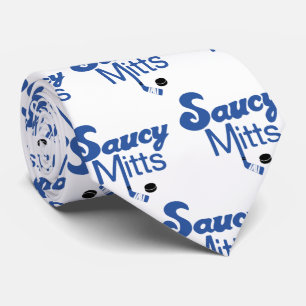 Saucy Mitts Hockey Krawatten Blue Hockey-Stab